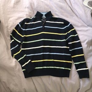 Vintage striped quarter zip sweater
